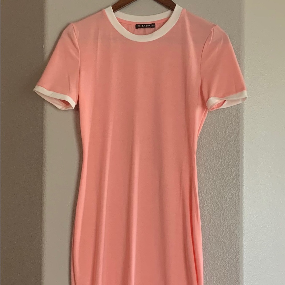 Light pink skin tight dress